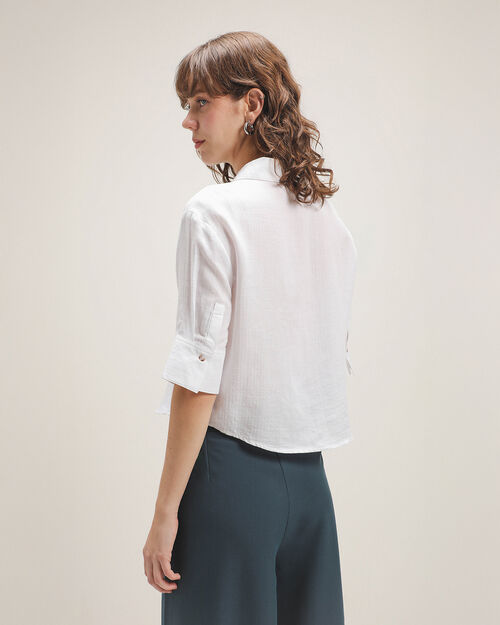 Camisa Cropped Oversize