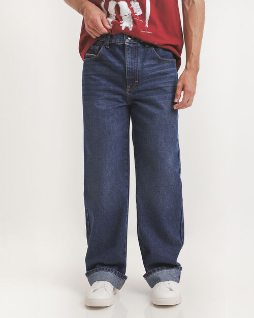 Jeans Wide Leg Marino