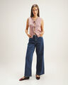Jeans Fit Wide Leg,AZUL ACERO