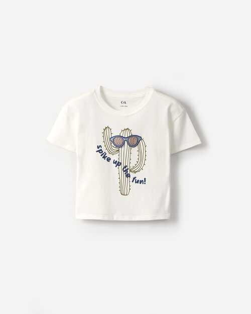 Playera Blanca Estampada
