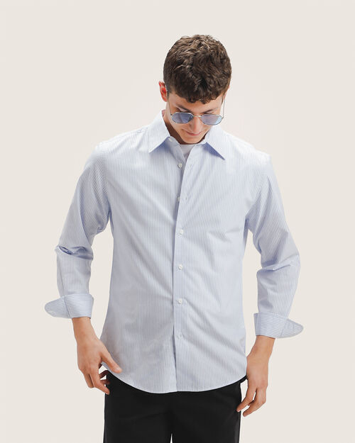 Camisa Azul Manga Larga