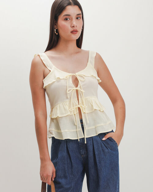 Blusa Tirantes Amarilla