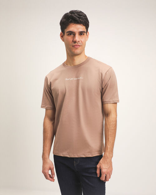 Playera Caf&eacute; Estampada
