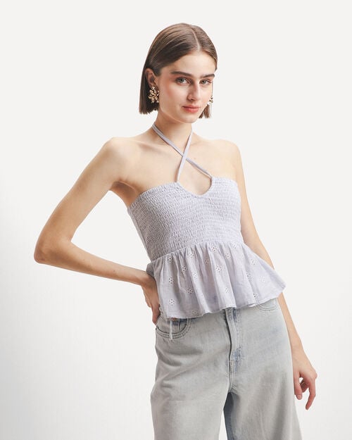 Blusa Peplum Halter