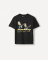 Playera Estampada Aplicaciones,NEGRO