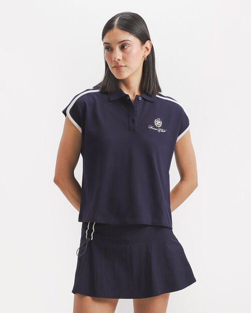 Polo Manga Corta Azul