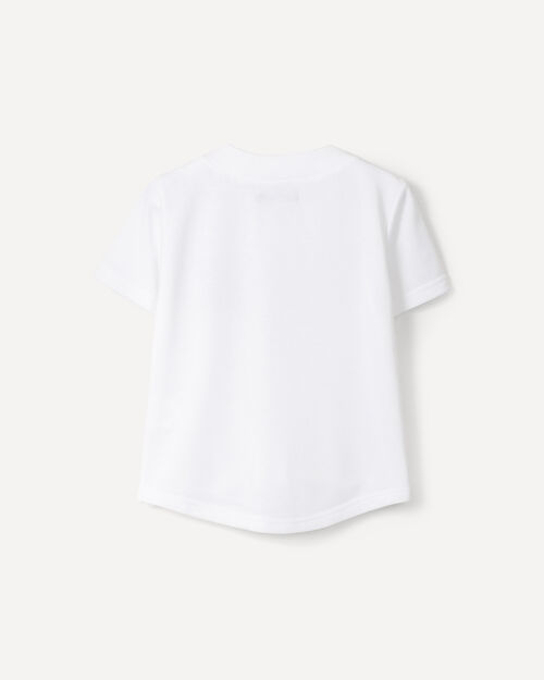 Playera Beisbolera Blanca