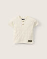 Playera Beige Manga Corta,CREMA