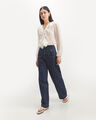 Jeans Fit Wide Leg Azul,AZUL MARINO