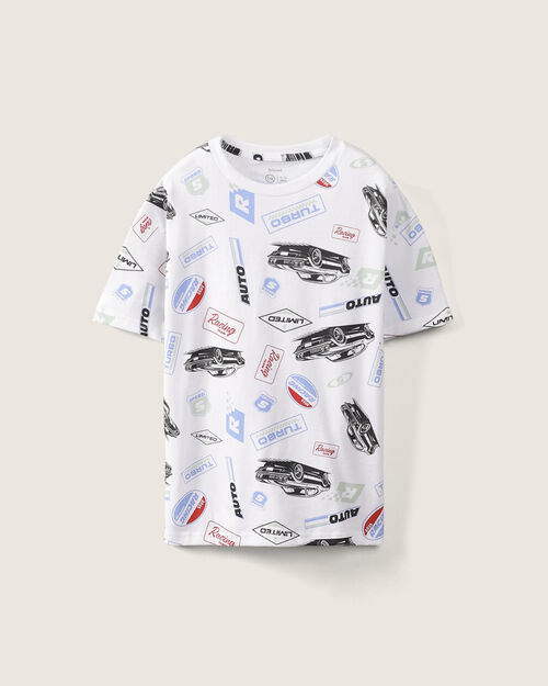 Playera Manga Corta Estampada