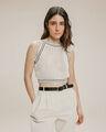 Crop Top Cuello Halter,BLANCO