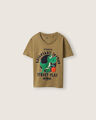 Playera Beige Manga Corta,CAFE CLARO