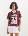 Playera Relaxed Deportiva,ROJO OBSCURO