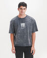 Playera Boxy Deslavada,GRIS OBSCURO