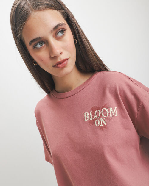 Playera Cropped Flores
