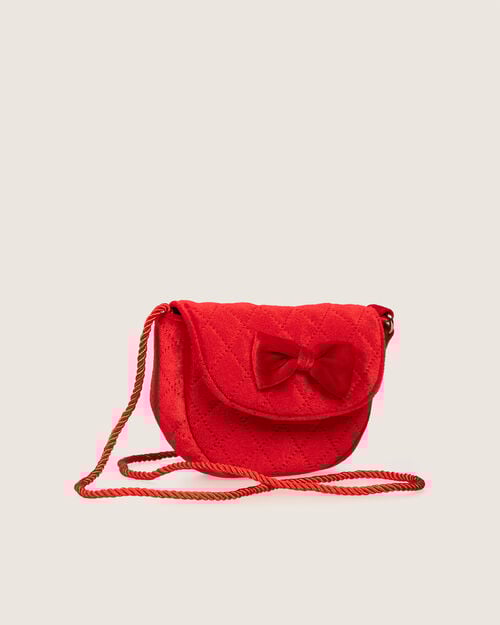 Bolso Rojo Con Moño