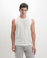 Playera Beige Sin Mangas,CRUDO
