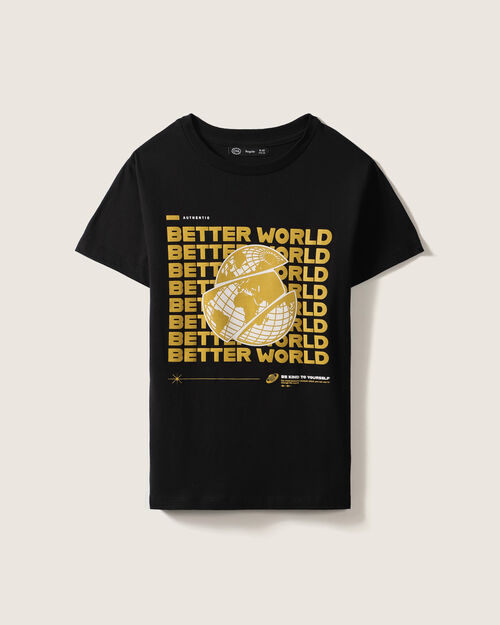 Playera Negra Manga Corta