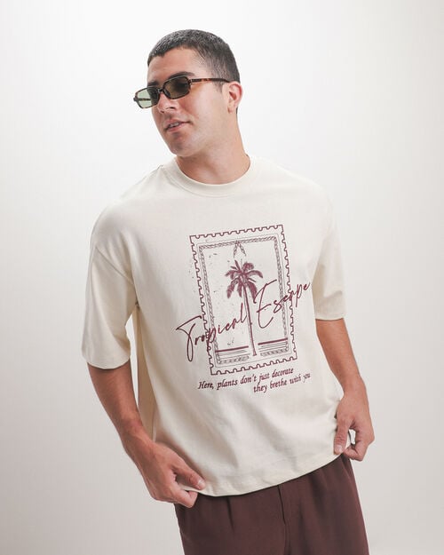Playera Gr&aacute;fico Tropical