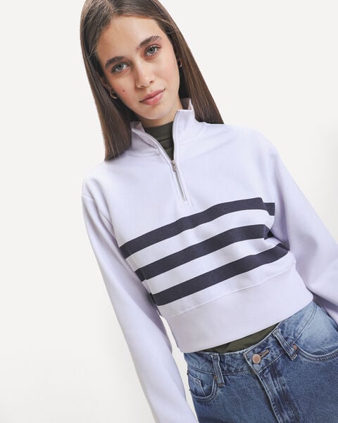 Sudadera Cropped Rayas