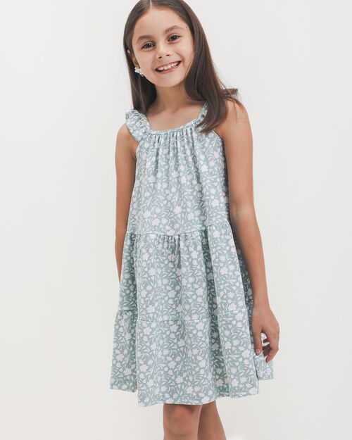 Vestido Verde Estampado