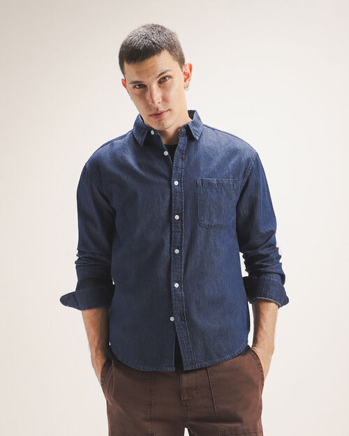 Camisa Textura Denim
