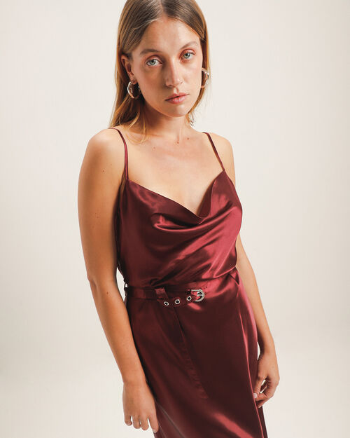 Vestido Midi Cintur&oacute;n