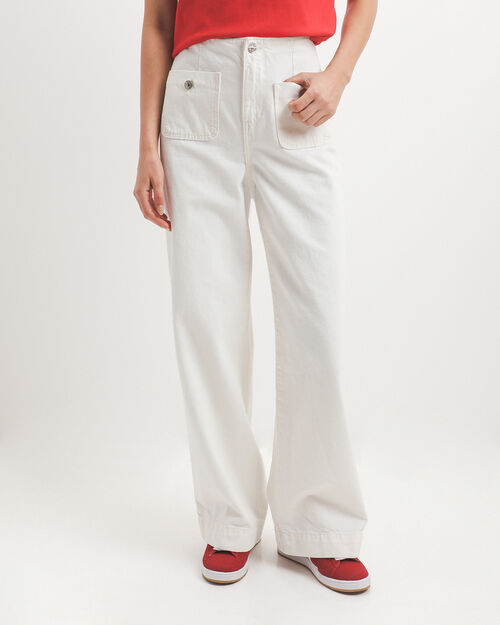 Jeans Beige Fit Wide Leg