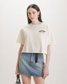 Playera Cropped Negra,CRUDO