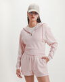 Sudadera Cropped Caf&eacute;,ROSA EMPOLVADO