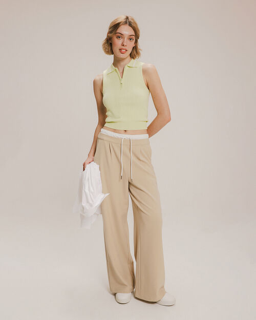 Pantalón Contraste Cintura