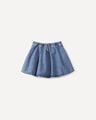 Falda Mini De Mezclilla,AZUL ACERO
