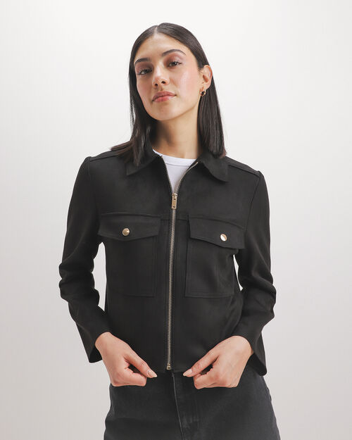 Chamarra Zipper Met&aacute;lico