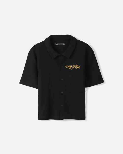 Camisa Negra Boxy