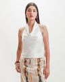 Blusa Halter Blanca,BLANCO