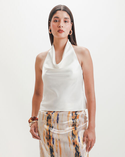 Blusa Halter Blanca