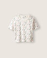Playera Fit Boxy Corazones,BLANCO HUESO