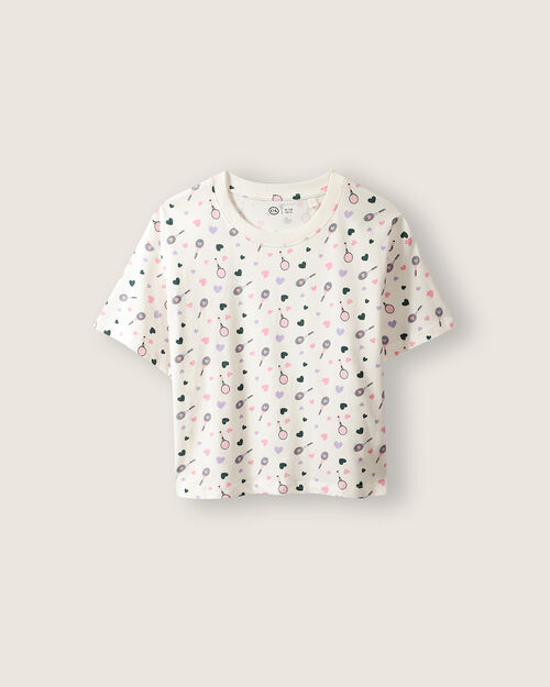 Playera Fit Boxy Corazones