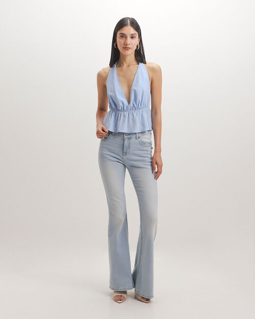 Top Azul Halter