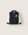 Chamarra Bomber Con Bordado,AZUL MARINO