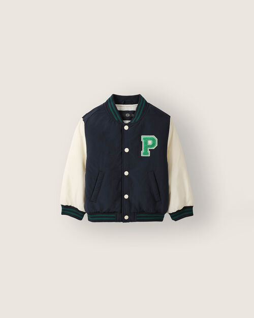Chamarra Bomber Con Bordado