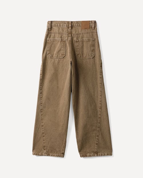 Jeans Fit Wide Leg Caf&eacute;