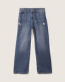 Jeans Fit Straight Azul,AZUL ACERO
