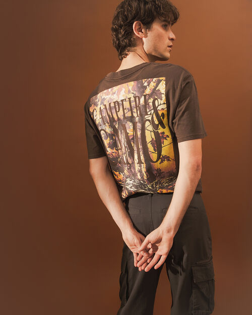 Playera Café Manga Corta