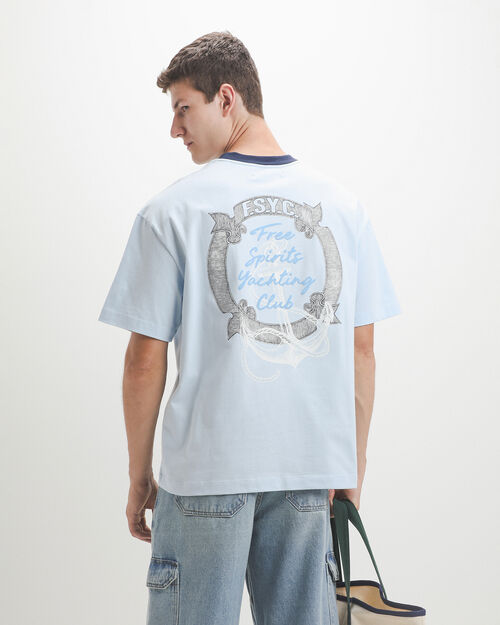 Playera Azul Dise&ntilde;o N&aacute;utico