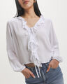 Blusa Negra Lazos,BLANCO