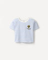 Playera Blanca Estampada,AZUL ACERO