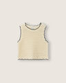 Top Crochet Beige,CRUDO