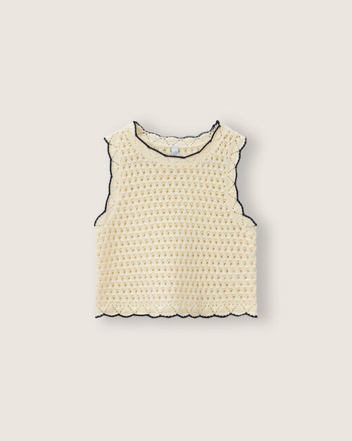 Top Crochet Beige
