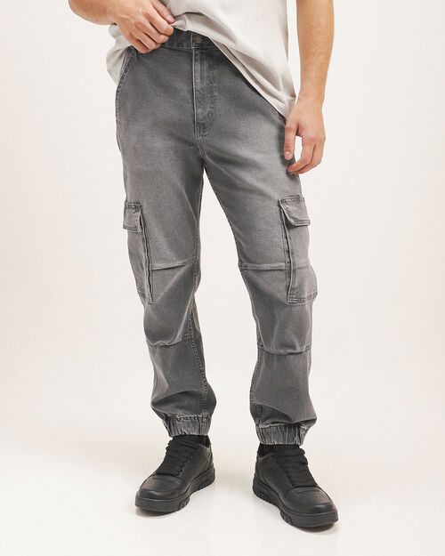 Jogger Cargo Mezclilla